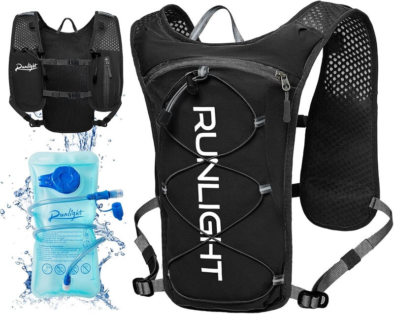 Runlight Running Vest for Women Men Lightweight Hydration Backpack Pack with 1.5L Water Bladder Bag Hydro Daypack for Hiking,Trail,Skiing,Camping,Cycling,Race,Marathon - Image 1